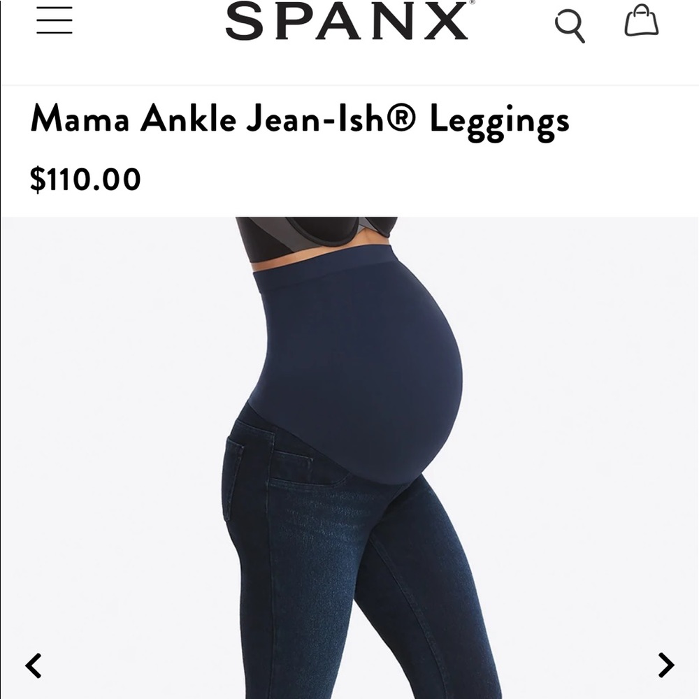Spanx Maternity Twilight Rise Blue Jeggings